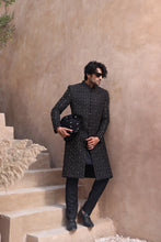 Load image into Gallery viewer, ER SH 101 Black Hand Work Sherwani For Groom