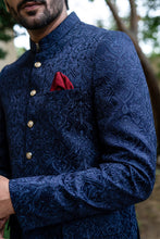 Load image into Gallery viewer, ER 2082 Navy BLue Chicken Embroidery wedding Prince Coat