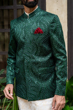 Load image into Gallery viewer, ER 2096 Green Bandh Gala Wedding Prince Coat