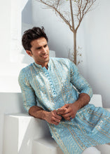 Load image into Gallery viewer, MR 54 Sky Chanderi Kurta Pajama