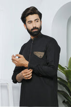 Load image into Gallery viewer, ER 495 Black Copper Kurta Pajama For Men