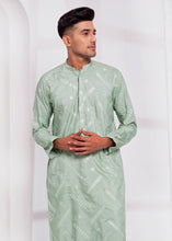 Load image into Gallery viewer, ER EMB 548 Mint green Kurta Pajama Embroided For Mehndi