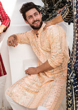 Load image into Gallery viewer, MR 58 Peach Chanderi Kurta Pajama