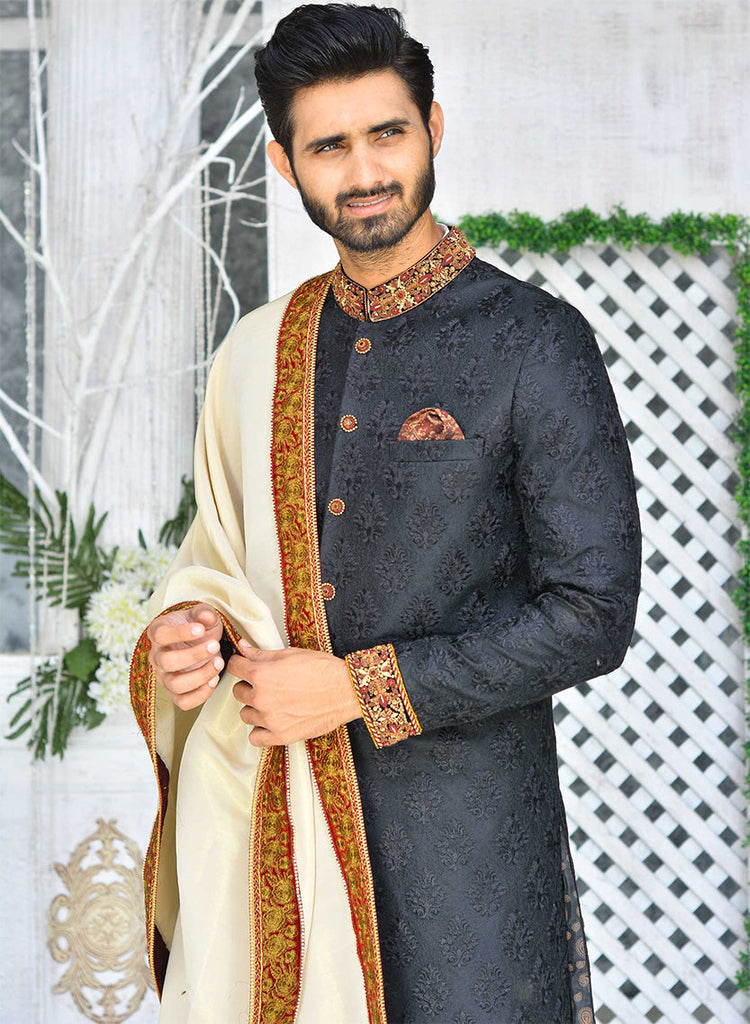 ER SH-085 Black Sherwani