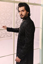 Load image into Gallery viewer, ER SH 105 Black Hand Work Sherwani For Groom