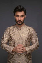 Load image into Gallery viewer, ER 518 Front Open Embroided Sherwani Style Kurta With White Trouser