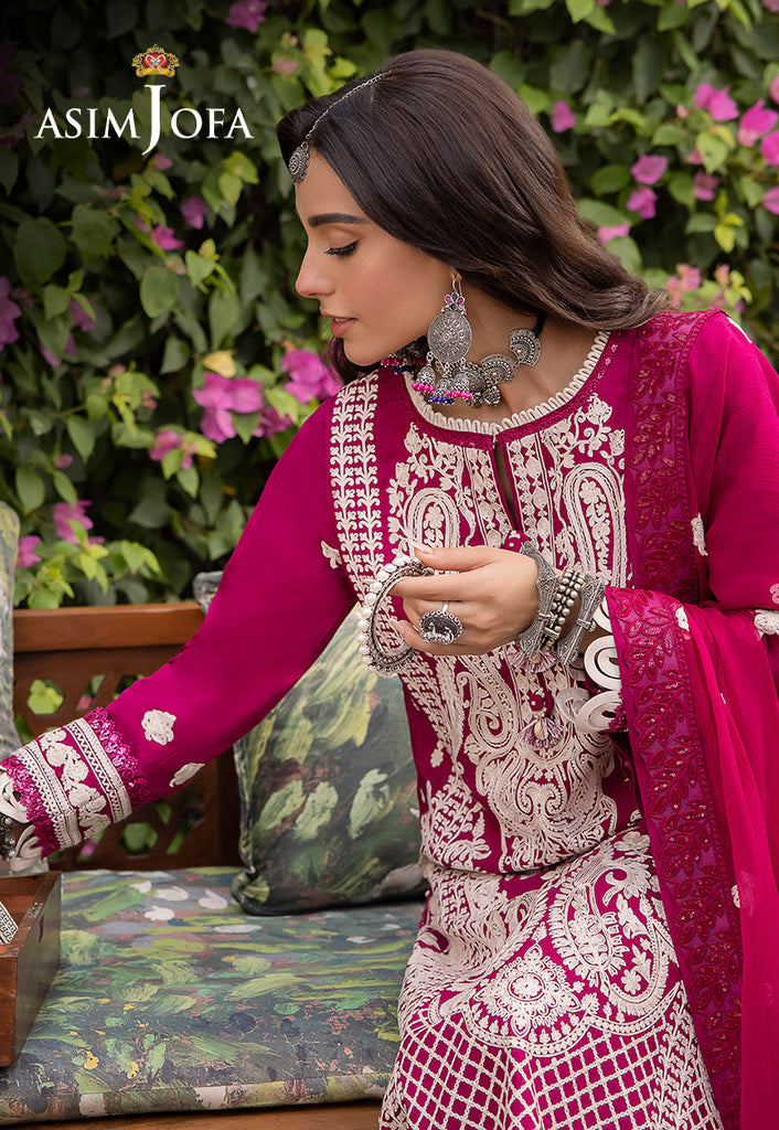 AJSW-18 EMBROIDERED LAWN SILK 3 PCS