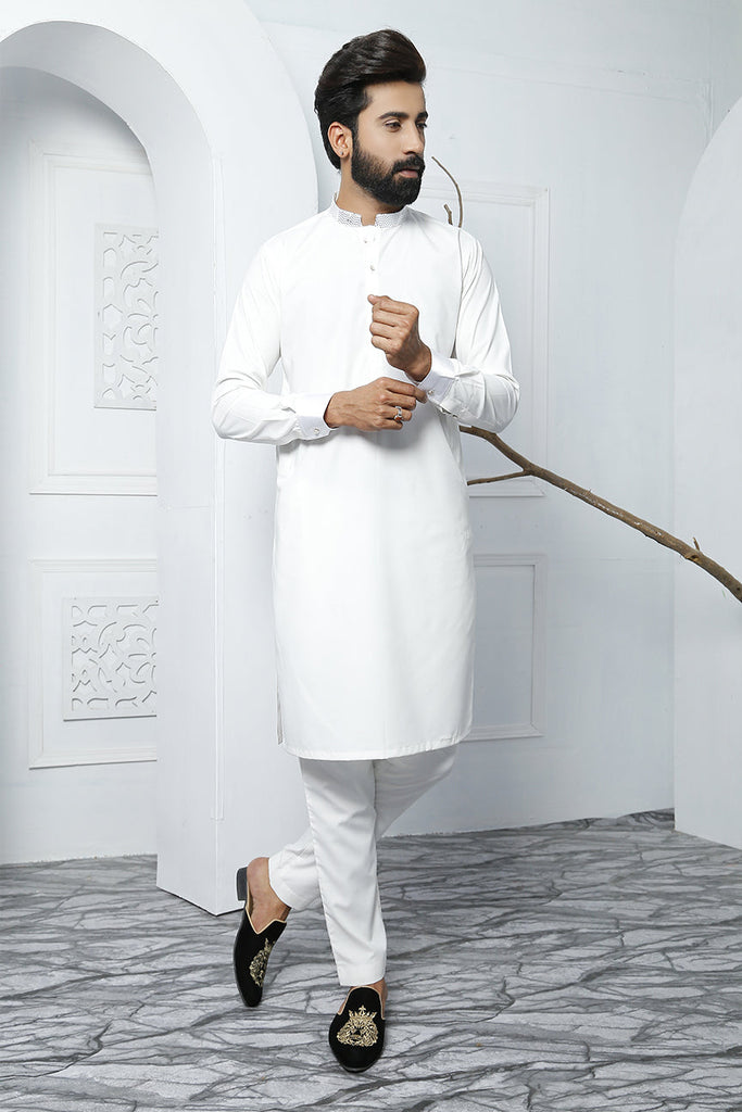 ER 461 White Edge Republic Kurta Pajama For Men