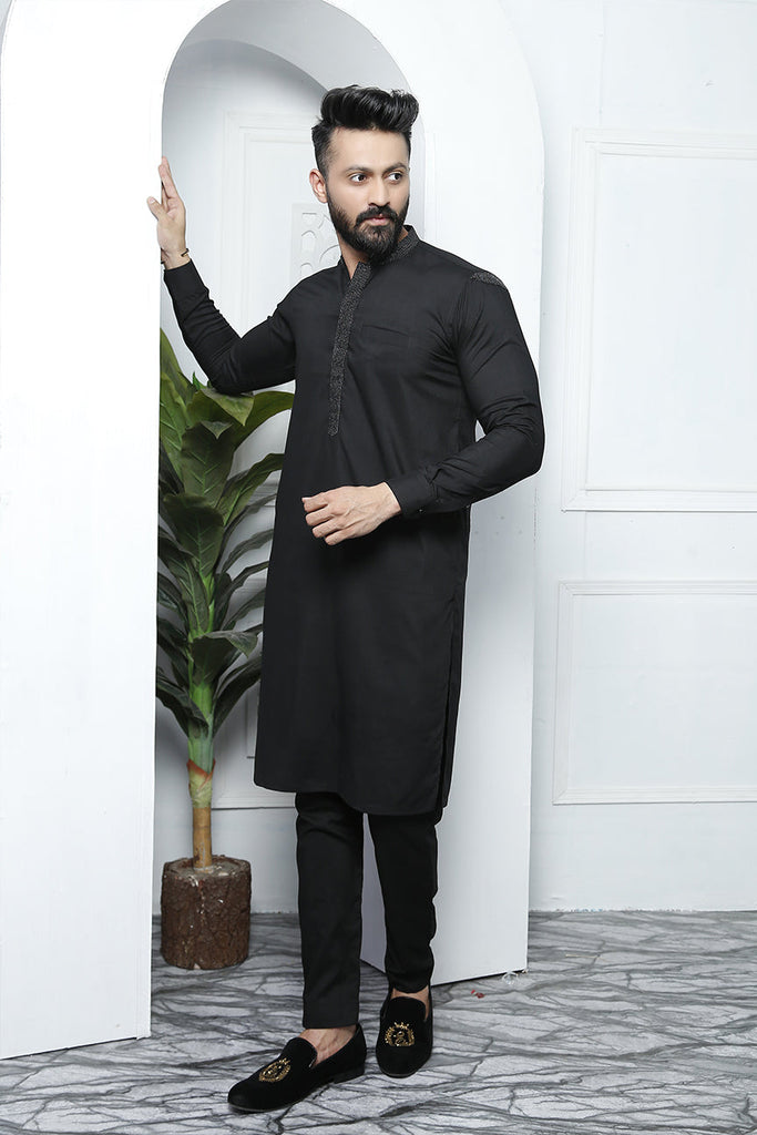 ER 482 Black Edge Republic Kurta Pajama For Men