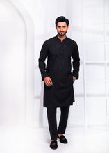 Load image into Gallery viewer, ER EMB 539 Black Uber Wash N wear With Resham Embroidery Kurta Pajama