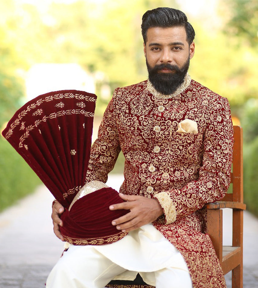 Er Sh- 090 Sherwani For Men