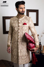 Load image into Gallery viewer, Wedding Hand Crafted Silk Engraved Sherwani