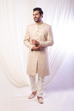 Load image into Gallery viewer, Perfect Gold With Gold Work Sherwani For Groom