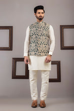 Load image into Gallery viewer, ER WC 1032 Green Beige Elegant Waist Coat