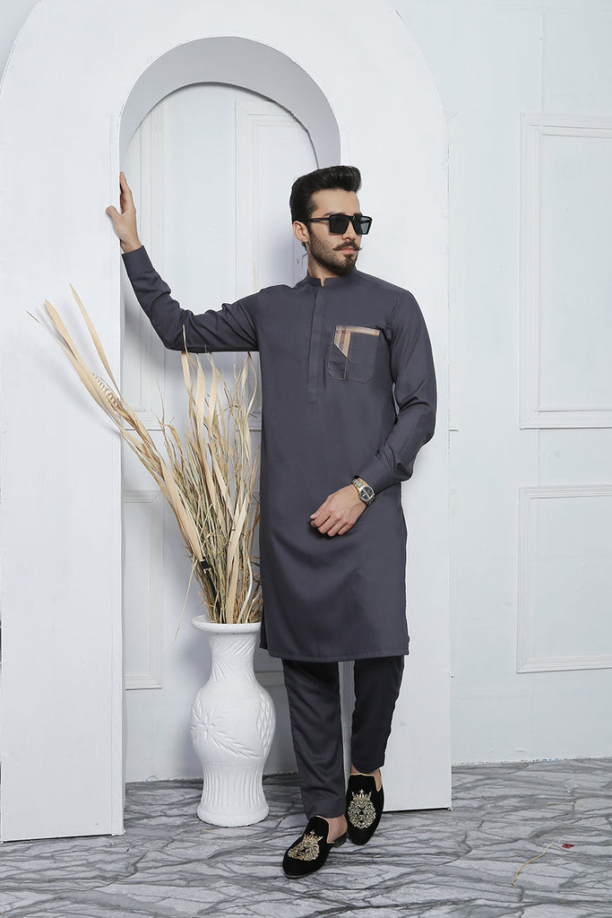 ER 471 Grey Edge Republic Kurta Pajama For Men