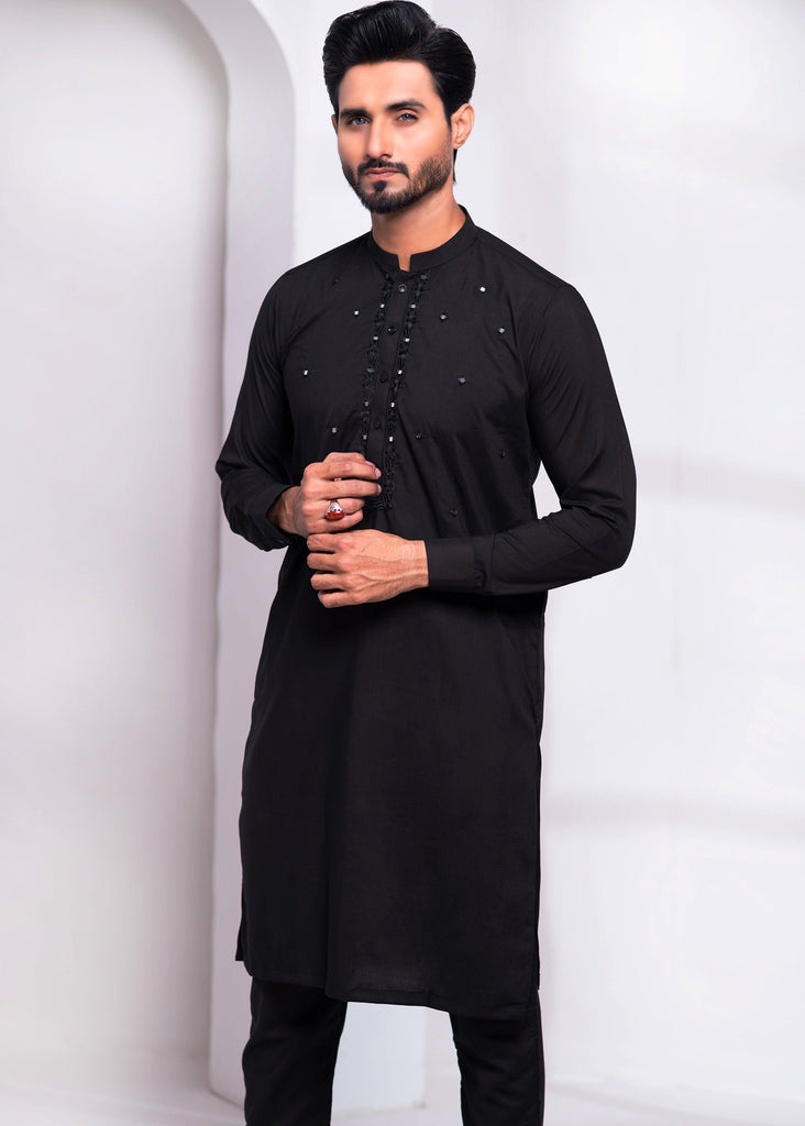 ER EMB 538 Ansari Mirror Embroidery Kurta Pajama