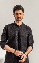 Load image into Gallery viewer, CK 719 Black ChickanKari Kurta Pajama For Men