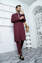 Load image into Gallery viewer, ER 476 Maroon Edge Republic Kurta Pajama For Men