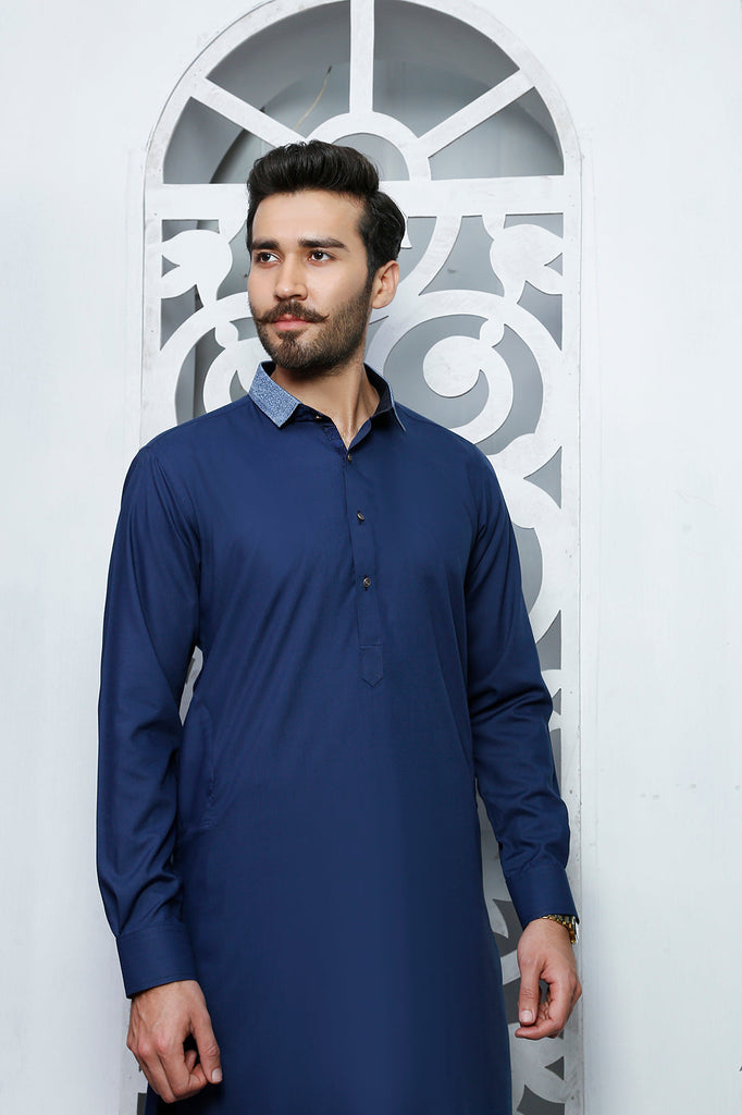 ER 478 Blue Edge Republic Kurta Pajama For Men