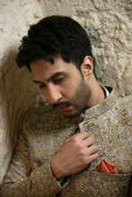 Load image into Gallery viewer, ER SH 108 Grey Gold Hand Work Sherwani For Groom