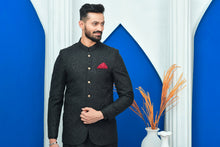 Load image into Gallery viewer, ER PC 2031 Black edit 41 Design with Resham Work All Over Prince Coat