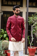 Load image into Gallery viewer, ER 2092 Maroon Groom Prince COat wedding