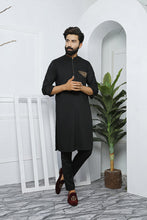 Load image into Gallery viewer, ER 495 Black Copper Kurta Pajama For Men