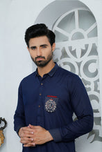 Load image into Gallery viewer, ER 494 Blue Kurta Pajama For Men