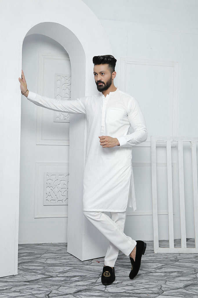 ER 465 White Edge Republic Kurta Pajama For Men