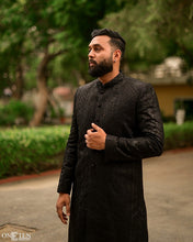 Load image into Gallery viewer, ER SH 113 Black Sherwani For Groom