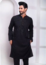 Load image into Gallery viewer, ER EMB 539 Black Uber Wash N wear With Resham Embroidery Kurta Pajama