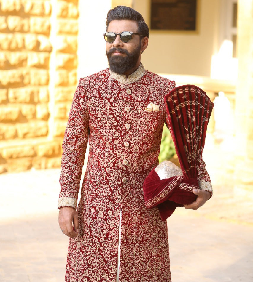 Er Sh- 090 Sherwani For Men