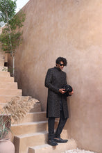 Load image into Gallery viewer, ER SH 101 Black Hand Work Sherwani For Groom