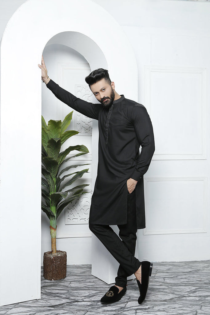 ER 482 Black Edge Republic Kurta Pajama For Men