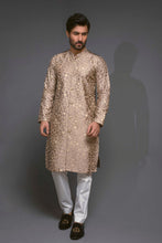 Load image into Gallery viewer, ER 518 Front Open Embroided Sherwani Style Kurta With White Trouser