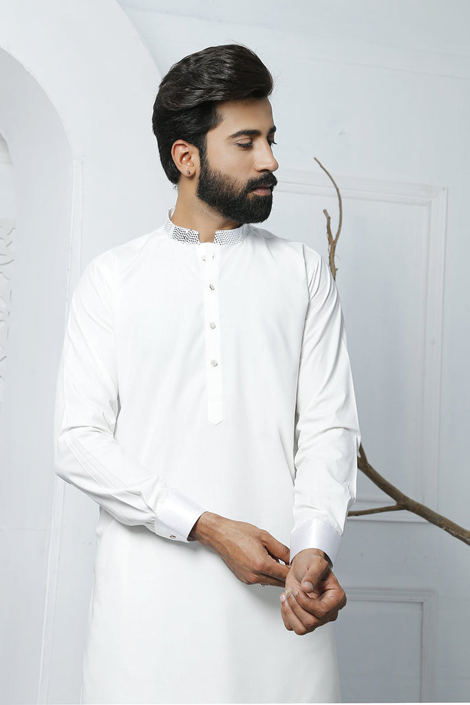 ER 461 White Edge Republic Kurta Pajama For Men