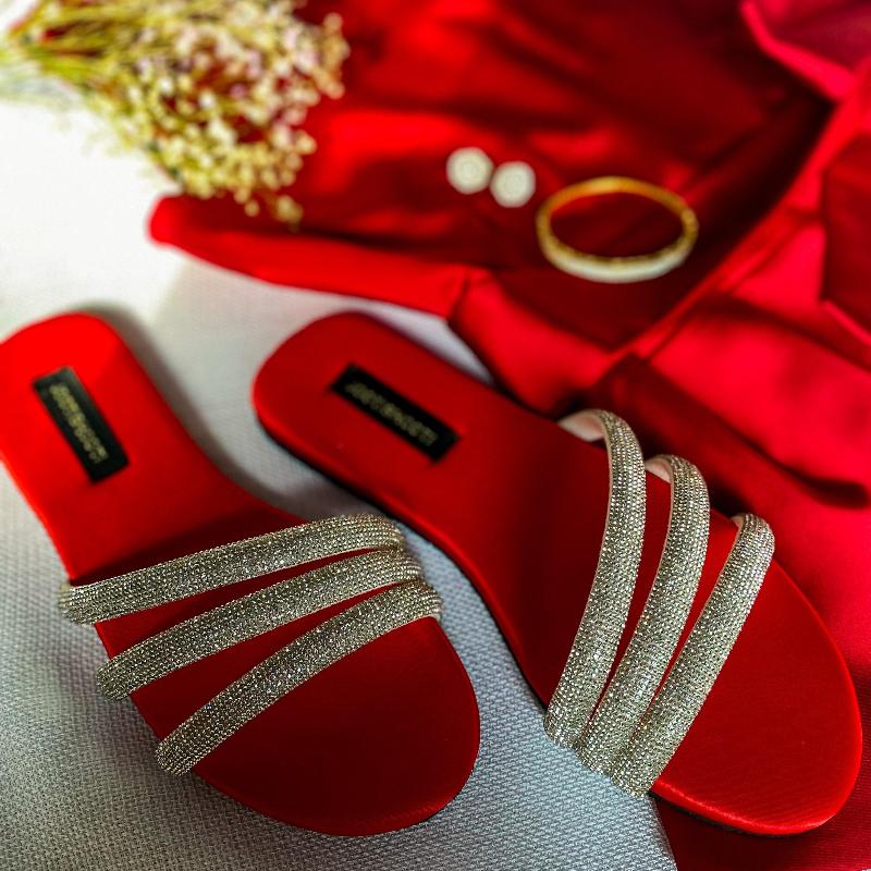 Red Lovestruck Slides