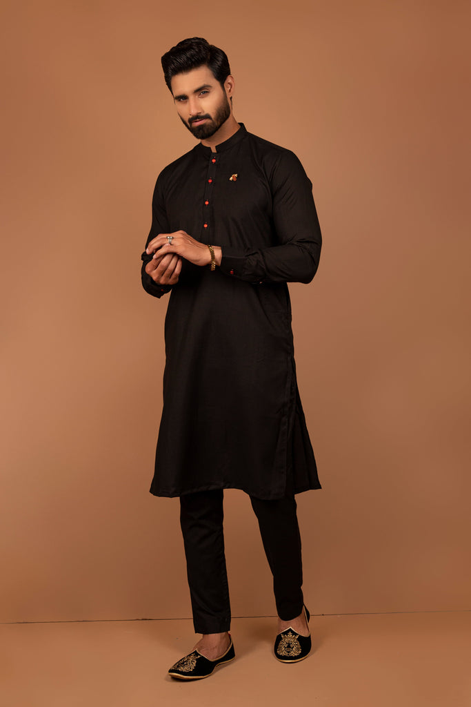 ER 331 Black Kurta Pajama Design