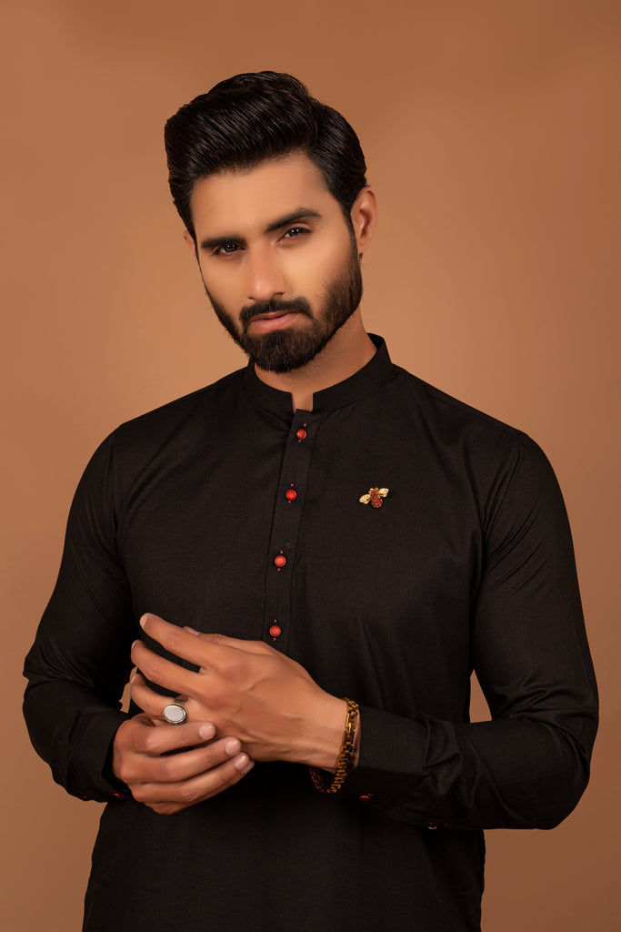 ER 331 Black Kurta Pajama Design