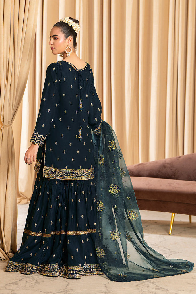 3-PC Stitched Embroidered Suit