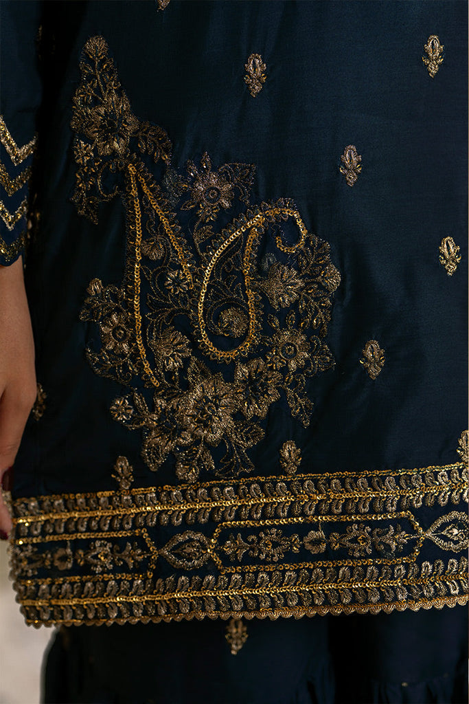 3-PC Stitched Embroidered Suit