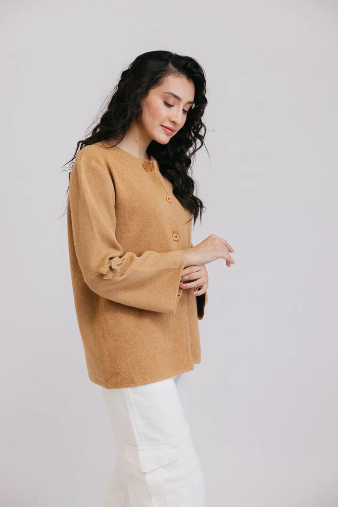 Full Sleeves Round Neck Cardigan Sweater