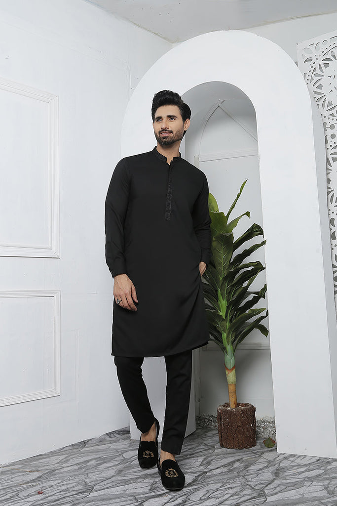 ER 493 Black Edge Republic Kurta Pajama For Men