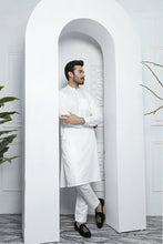 Load image into Gallery viewer, ER 475 White Edge Republic Kurta Pajama For Men