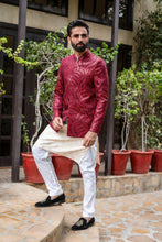 Load image into Gallery viewer, ER 2092 Maroon Groom Prince COat wedding