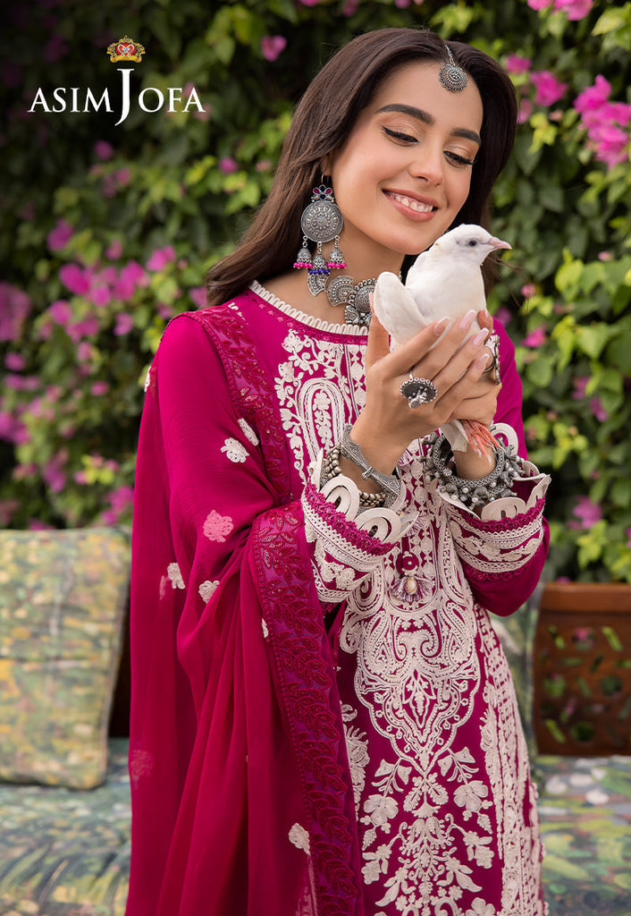 AJSW-18 EMBROIDERED LAWN SILK 3 PCS