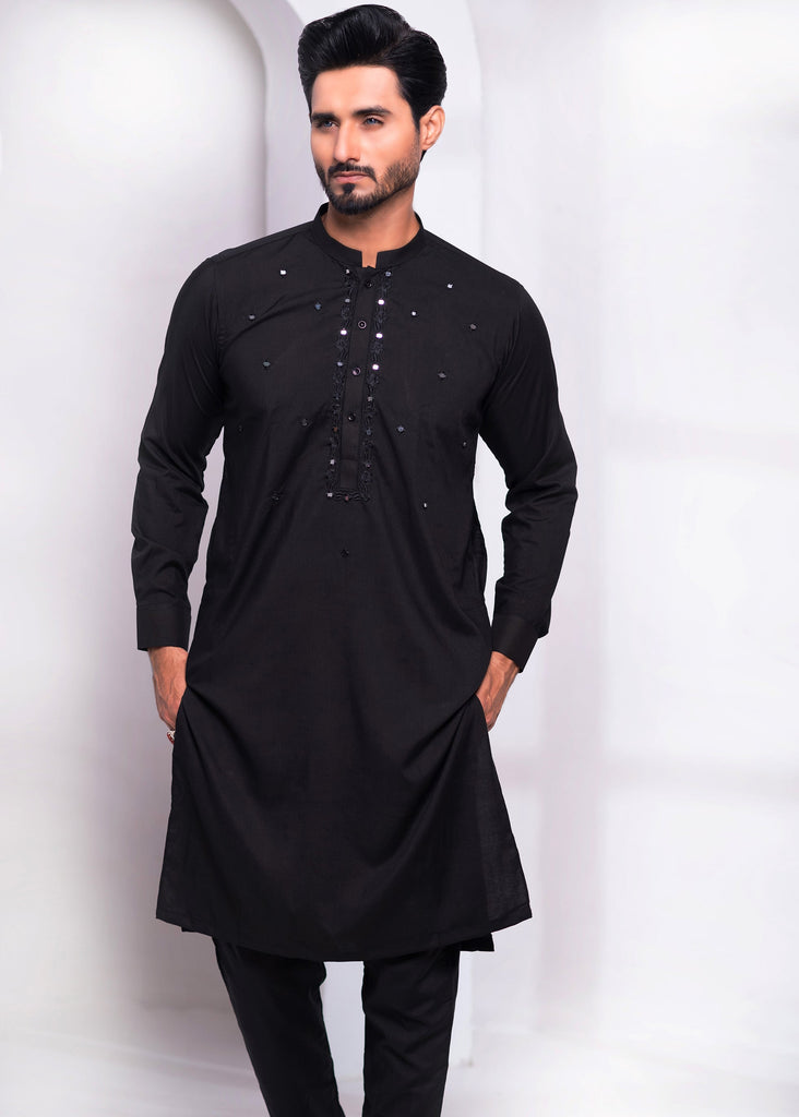 ER EMB 538 Ansari Mirror Embroidery Kurta Pajama