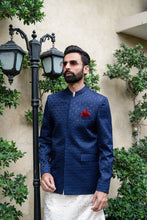 Load image into Gallery viewer, ER 2083 Navy BLue Chicken EMbroidery Wedding Prince Coat