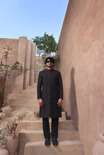 Load image into Gallery viewer, ER SH 101 Black Hand Work Sherwani For Groom