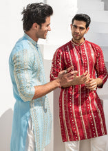 Load image into Gallery viewer, MR 54 Sky Chanderi Kurta Pajama